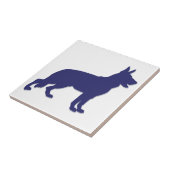 ジャーマンシェパードシルエット タイル (側面)