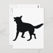 ジャーマンシェパードシルエット ポストカード (正面/裏面)