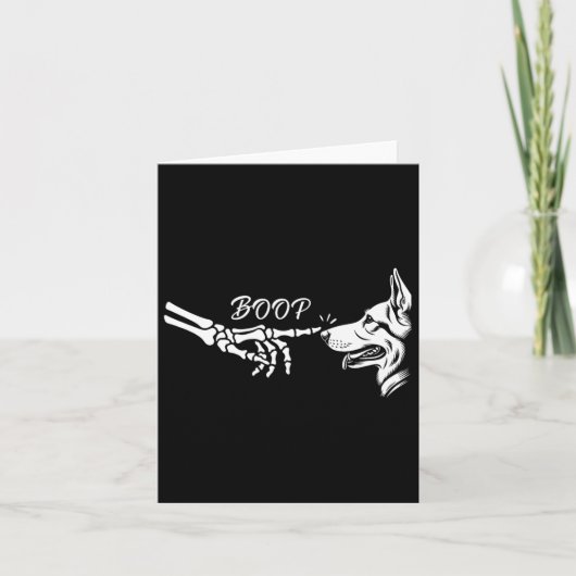ジャーマンシェパードスケルトンハンドブープハロウィーンペットW カード (正面)
