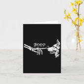 ジャーマンシェパードスケルトンハンドブープハロウィーンペットW カード (黄色い花)