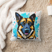 ジャーマンシェパードスプラッシュ クッション (ブランケット)