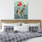 ジャーマンシェパードタンデム キャンバスプリント (インサイチュ (寝室))