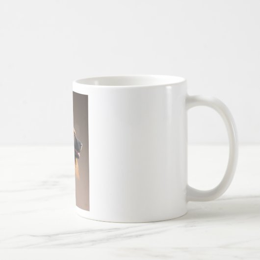 ジャーマンシェパードドッグウォーターカラーアートポートレート コーヒーマグカップ (右)