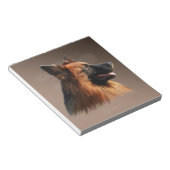 ジャーマンシェパードドッグウォーターカラーアートポートレート ノートパッド (アングル)