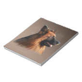 ジャーマンシェパードドッグウォーターカラーアートポートレート ノートパッド (回転)