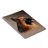 ジャーマンシェパードドッグウォーターカラーアートポートレート ノートブック (右側)