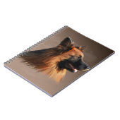 ジャーマンシェパードドッグウォーターカラーアートポートレート ノートブック (左側)