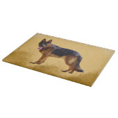 ジャーマンシェパードドッグウォーターポートレート カッティングボード (角)