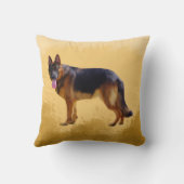 ジャーマンシェパードドッグウォーターポートレート クッション (裏面)