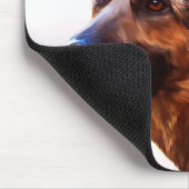 ジャーマンシェパードドッグオイル絵画アートポートレート マウスパッド (コーナー)
