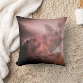 ジャーマンシェパードドッグクラウドズ天国アートポートレートGSD クッション (ブランケット)