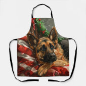 ジャーマンシェパードドッグクリスマスフェスティバル エプロン (正面)