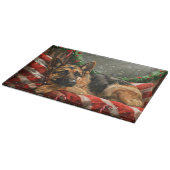 ジャーマンシェパードドッグクリスマスフェスティバル カッティングボード (角)