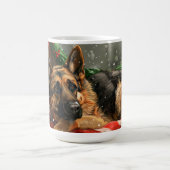 ジャーマンシェパードドッグクリスマスフェスティバル コーヒーマグカップ (中央)
