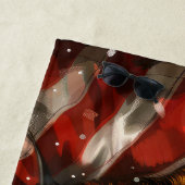 ジャーマンシェパードドッグクリスマスフェスティバル ビーチタオル (インサイチュ)