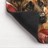 ジャーマンシェパードドッグクリスマスフェスティバル マウスパッド (コーナー)