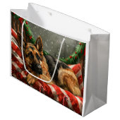 ジャーマンシェパードドッグクリスマスフェスティバル ラージペーパーバッグ (正面アングル)