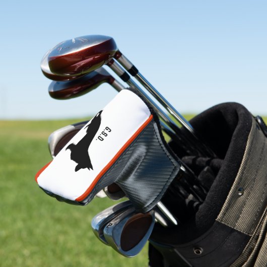 ジャーマンシェパードドッグシルエットカスタムイニシャル ゴルフヘッドカバー (インサイチュ)
