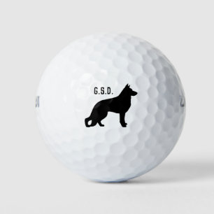 ジャーマンシェパードドッグシルエット ゴルフボール