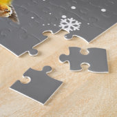 ジャーマンシェパードドッグツリークリスマスセータークリスマス ジグソーパズル (側面)