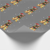 ジャーマンシェパードドッグツリークリスマスセータークリスマス ラッピングペーパー (角)