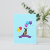 ジャーマンシェパードドッグハッピーバースデー ポストカード (スタンド正面)