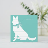 ジャーマンシェパードドッグパピー サンキューカード (スタンド正面)