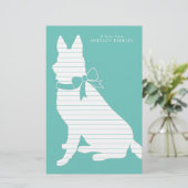 ジャーマンシェパードドッグパピー 便箋 (スタンド正面)