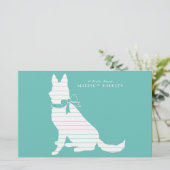 ジャーマンシェパードドッグパピー 便箋 (スタンド正面)