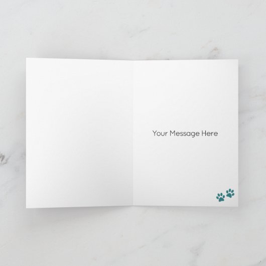 ジャーマンシェパードドッグパーソナライズされたハッピーバースデー カード (内部)