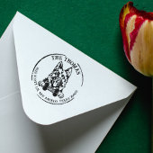 ジャーマンシェパードドッグファミリー差出人住所 ラバースタンプ