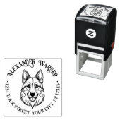 ジャーマンシェパードドッグヘッドネーム差出人住所 セルフインキングスタンプ (インサイチュ)