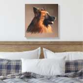 ジャーマンシェパードドッグポートレートアー絵画ト キャンバスプリント (インサイチュ (寝室))