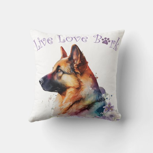 ジャーマンシェパードドッグママフローラ クッション (裏面)