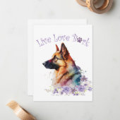 ジャーマンシェパードドッグママフローラ ノートカード (正面/裏面インサイチュ)