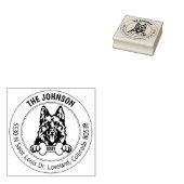 ジャーマンシェパードドッグ差出人住所ファミリー ラバースタンプ (押印)