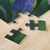 ジャーマンシェパードドッグ春の花絵を描ズ ジグソーパズル (側面)