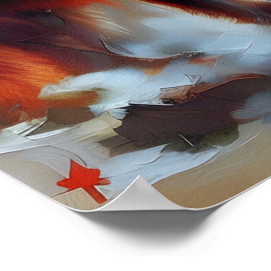 ジャーマンシェパードドッグ素晴らしポートレート ポスター (角)