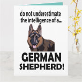 ジャーマンシェパードドッグ誕生日ジャーマンシェパード カード (黄色い花)