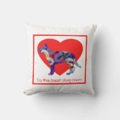 ジャーマンシェパードドッグ赤いハート母の日 クッション (正面)