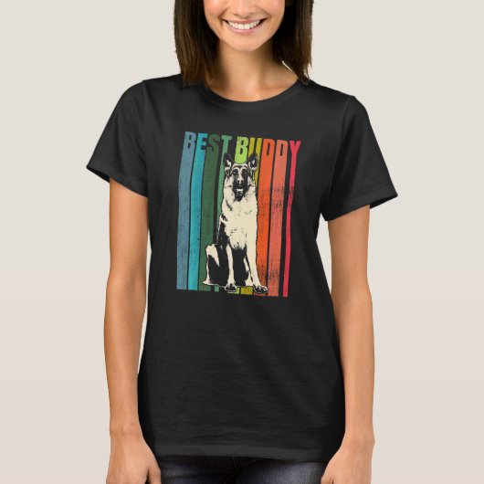 ジャーマンシェパードドッグ Gsd 犬の種類 4 Tシャツ (正面)