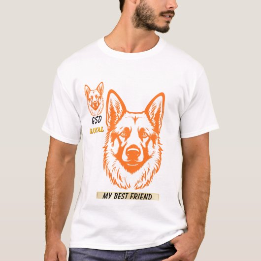 ジャーマンシェパードドッグTシャツ Tシャツ (正面)