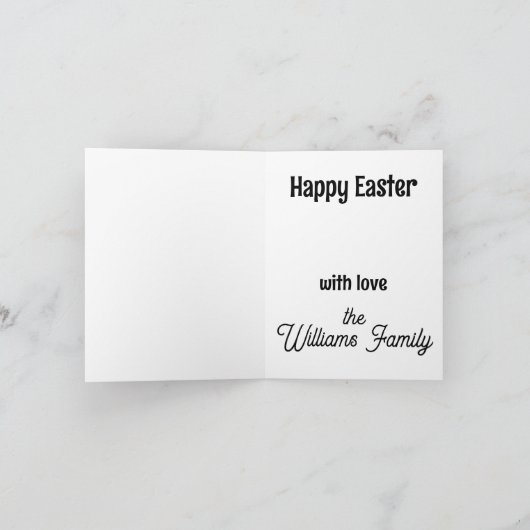 ジャーマンシェパードハッピーイースター カード (内部)