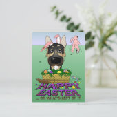 ジャーマンシェパードハッピーイースター シーズンポストカード (スタンド正面)