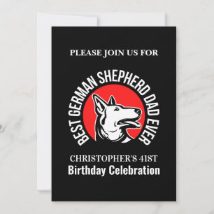 ジャーマンシェパードパパ誕生日パーティー 招待状