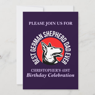 ジャーマンシェパードパパ誕生日パーティー 招待状