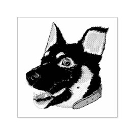ジャーマンシェパードパピーアート GSD ドッグギフト セルフインキングスタンプ