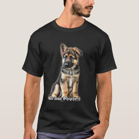 ジャーマンシェパードパピーK-9 Tシャツ (正面)