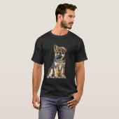 ジャーマンシェパードパピーK-9 Tシャツ (正面フル)