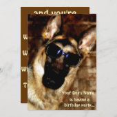 ジャーマンシェパードパーティ招待状 招待状 (正面/裏面)